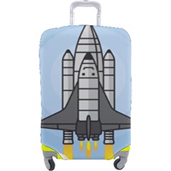 Rocket Shuttle Spaceship Science Luggage Cover (large) by Salman4z