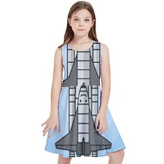 Rocket Shuttle Spaceship Science Kids  Skater Dress by Salman4z