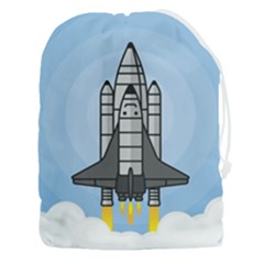 Rocket Shuttle Spaceship Science Drawstring Pouch (3xl) by Salman4z