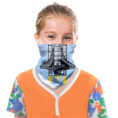 Rocket Shuttle Spaceship Science Face Covering Bandana (kids) by Salman4z