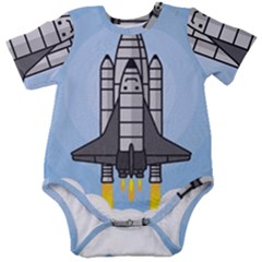 Rocket Shuttle Spaceship Science Baby Short Sleeve Bodysuit by Salman4z