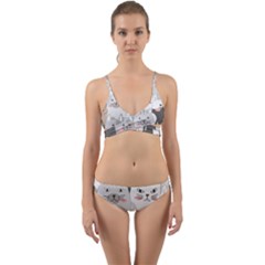 Cute Cats Seamless Pattern Wrap Around Bikini Set by Salman4z