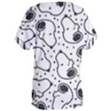 Dog Pattern Women s Oversized Tee View2