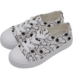 Dog Pattern Kids  Low Top Canvas Sneakers by Salman4z