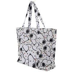 Dog Pattern Zip Up Canvas Bag by Salman4z