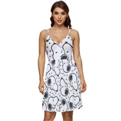 Dog Pattern V-neck Pocket Summer Dress  by Salman4z