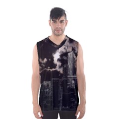 City Night Moon Skyline Skyscraper Men s Basketball Tank Top by Salman4z