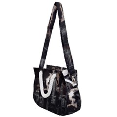 City Night Moon Skyline Skyscraper Rope Handles Shoulder Strap Bag by Salman4z