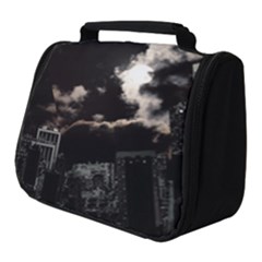 City Night Moon Skyline Skyscraper Full Print Travel Pouch (small) by Salman4z