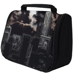 City Night Moon Skyline Skyscraper Full Print Travel Pouch (big) by Salman4z