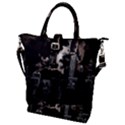 City Night Moon Skyline Skyscraper Buckle Top Tote Bag View1