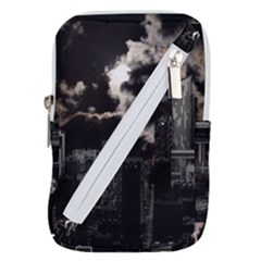 City Night Moon Skyline Skyscraper Belt Pouch Bag (small) by Salman4z