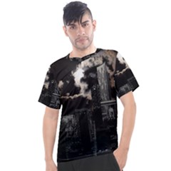 City Night Moon Skyline Skyscraper Men s Sport Top by Salman4z