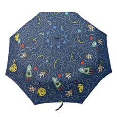 Cat Cosmos Cosmonaut Rocket Folding Umbrellas by Salman4z