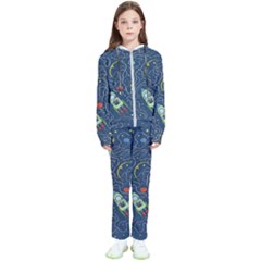 Cat Cosmos Cosmonaut Rocket Kids  Tracksuit by Salman4z