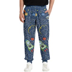 Cat Cosmos Cosmonaut Rocket Men s Elastic Waist Pants by Salman4z