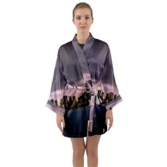 Sydney Australia Travel Oceania Long Sleeve Satin Kimono by Salman4z