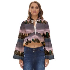 Sydney Australia Travel Oceania Boho Long Bell Sleeve Top by Salman4z