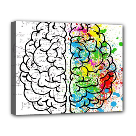 Brain Mind Psychology Idea Drawing Deluxe Canvas 20  X 16  (stretched) by Salman4z