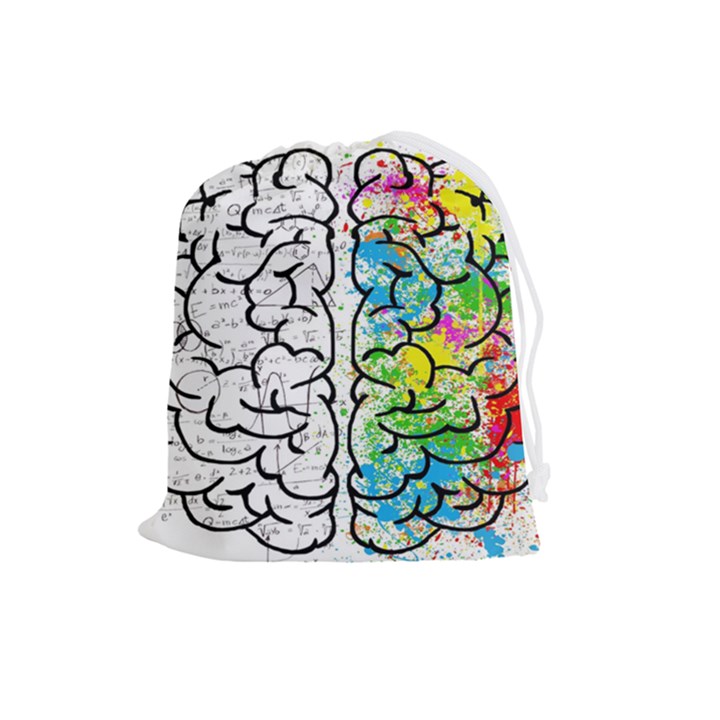 Brain Mind Psychology Idea Drawing Drawstring Pouch (Large)