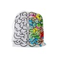 Brain Mind Psychology Idea Drawing Drawstring Pouch (Large) View2