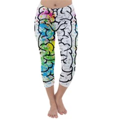 Brain Mind Psychology Idea Drawing Capri Winter Leggings 