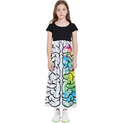 Brain Mind Psychology Idea Drawing Kids  Flared Maxi Skirt by Salman4z