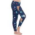 Cute Astronaut Cat With Star Galaxy Elements Seamless Pattern Classic Winter Leggings View3