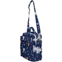 Cute Astronaut Cat With Star Galaxy Elements Seamless Pattern Crossbody Day Bag View1