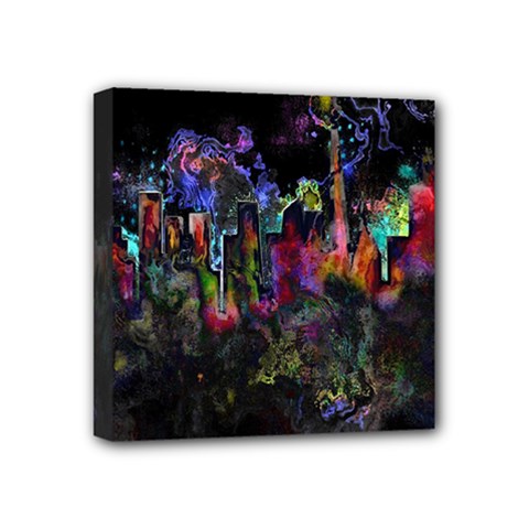 Grunge Paint Splatter Splash Ink Mini Canvas 4  X 4  (stretched) by Salman4z