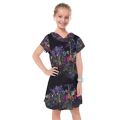 Grunge Paint Splatter Splash Ink Kids  Drop Waist Dress by Salman4z