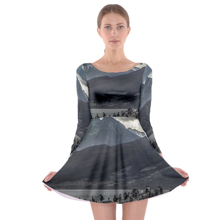 Nature s Symphony: A Portrait of Ushuaia s Wild Beauty  Long Sleeve Skater Dress