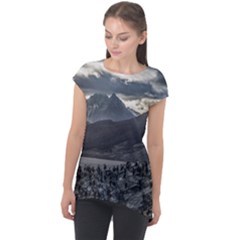 Nature s Symphony: A Portrait Of Ushuaia s Wild Beauty  Cap Sleeve High Low Top by dflcprintsclothing