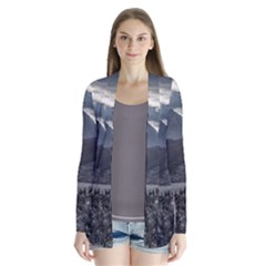 Nature s Symphony: A Portrait Of Ushuaia s Wild Beauty  Drape Collar Cardigan by dflcprintsclothing