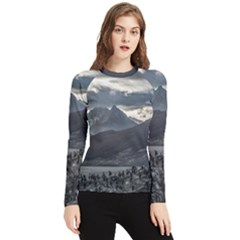 Nature s Symphony: A Portrait Of Ushuaia s Wild Beauty  Women s Long Sleeve Rash Guard by dflcprintsclothing