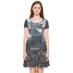 Nature s Symphony: A Portrait Of Ushuaia s Wild Beauty  Inside Out Cap Sleeve Dress by dflcprintsclothing