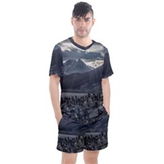 Nature s Symphony: A Portrait Of Ushuaia s Wild Beauty  Men s Mesh Tee And Shorts Set