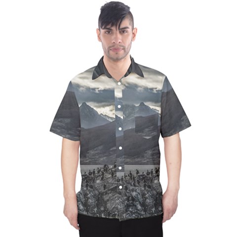 Nature s Symphony: A Portrait Of Ushuaia s Wild Beauty  Men s Hawaii Shirt by dflcprintsclothing