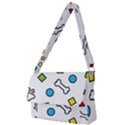 Dog Paw Seamless Pattern Footprint Bone Full Print Messenger Bag (S) View1