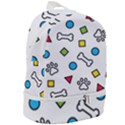 Dog Paw Seamless Pattern Footprint Bone Zip Bottom Backpack View2