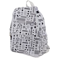 Pattern Hipster Abstract Form Geometric Line Variety Shapes Polkadots Fashion Style Seamless Top Flap Backpack by Salman4z