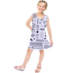 Pattern Hipster Abstract Form Geometric Line Variety Shapes Polkadots Fashion Style Seamless Kids  Tunic Dress by Salman4z