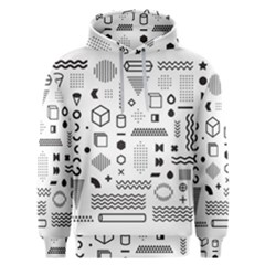 Pattern Hipster Abstract Form Geometric Line Variety Shapes Polkadots Fashion Style Seamless Men s Overhead Hoodie