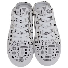 Pattern Hipster Abstract Form Geometric Line Variety Shapes Polkadots Fashion Style Seamless Half Slippers by Salman4z