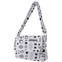 Pattern Hipster Abstract Form Geometric Line Variety Shapes Polkadots Fashion Style Seamless Full Print Messenger Bag (s) by Salman4z