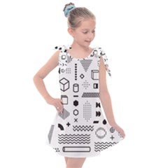 Pattern Hipster Abstract Form Geometric Line Variety Shapes Polkadots Fashion Style Seamless Kids  Tie Up Tunic Dress by Salman4z