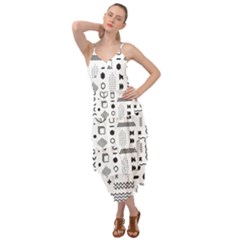 Pattern Hipster Abstract Form Geometric Line Variety Shapes Polkadots Fashion Style Seamless Layered Bottom Dress by Salman4z