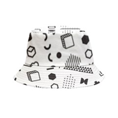 Pattern Hipster Abstract Form Geometric Line Variety Shapes Polkadots Fashion Style Seamless Bucket Hat