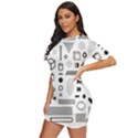 Pattern Hipster Abstract Form Geometric Line Variety Shapes Polkadots Fashion Style Seamless Just Threw It On Dress View2