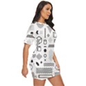 Pattern Hipster Abstract Form Geometric Line Variety Shapes Polkadots Fashion Style Seamless Just Threw It On Dress View3